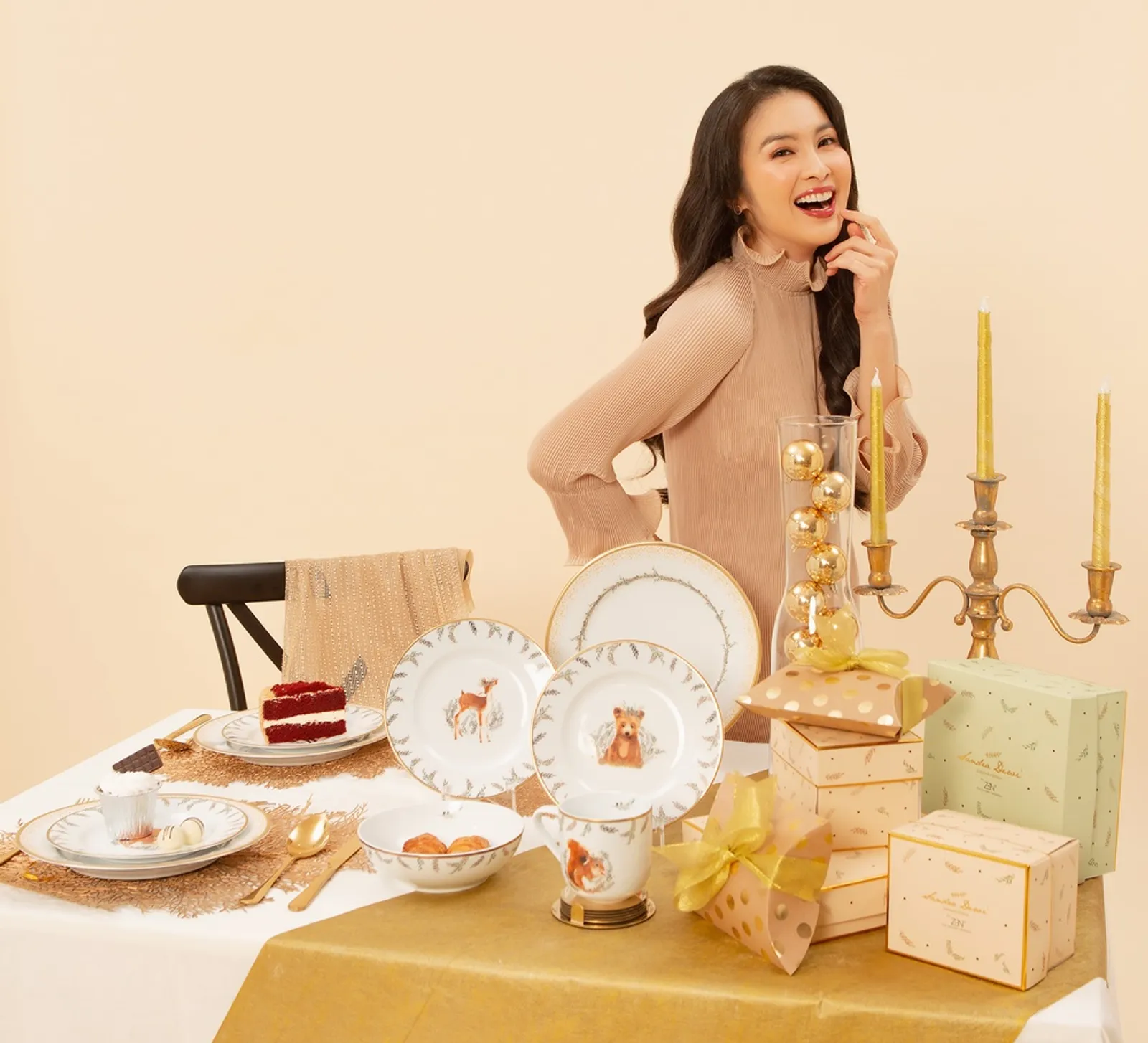 Sambut Natal, ZEN Tableware Gandeng Sandra Dewi Hadirkan Koleksi Baru