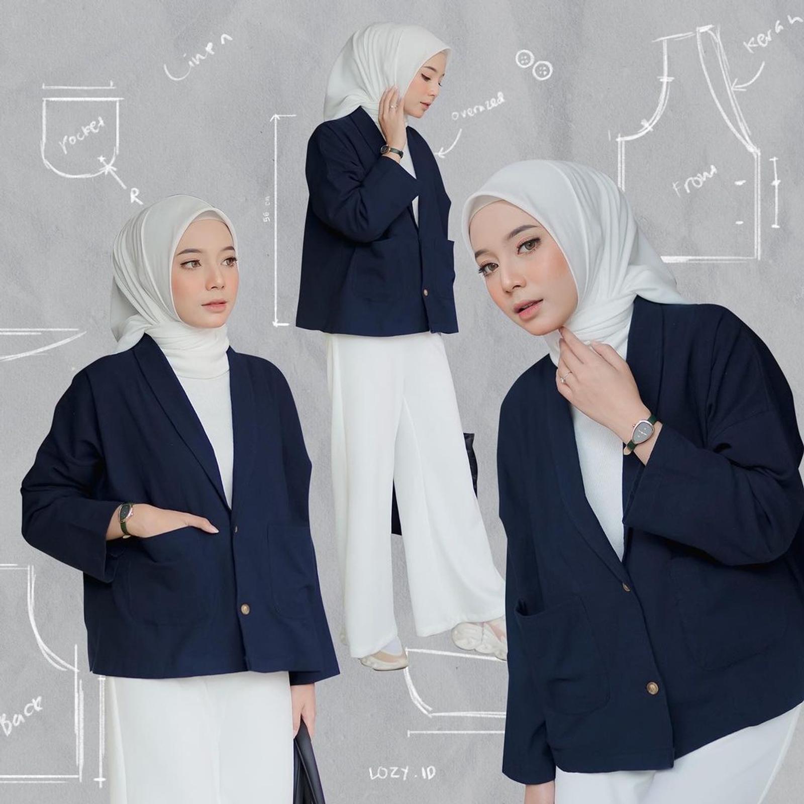 7 Warna Jilbab yang Cocok dengan Baju Biru Dongker