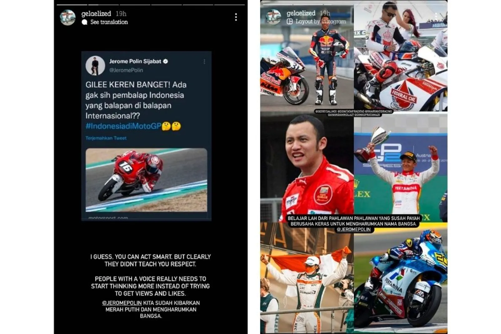 Jawaban Menohok Sean Gelael Soal Pembalap Indonesia untuk Jerome Polin