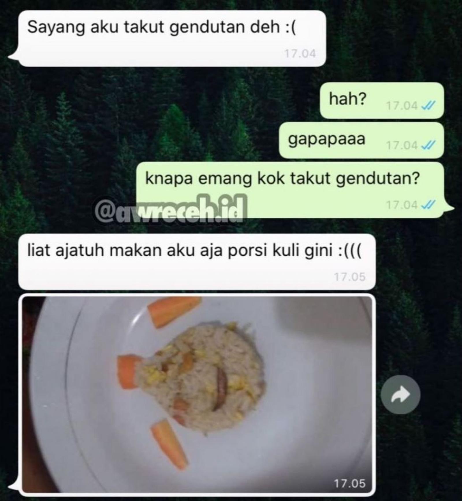 Gagal Romantis, 10 Chat Bahas Makanan Ini Malah Bikin Ngakak