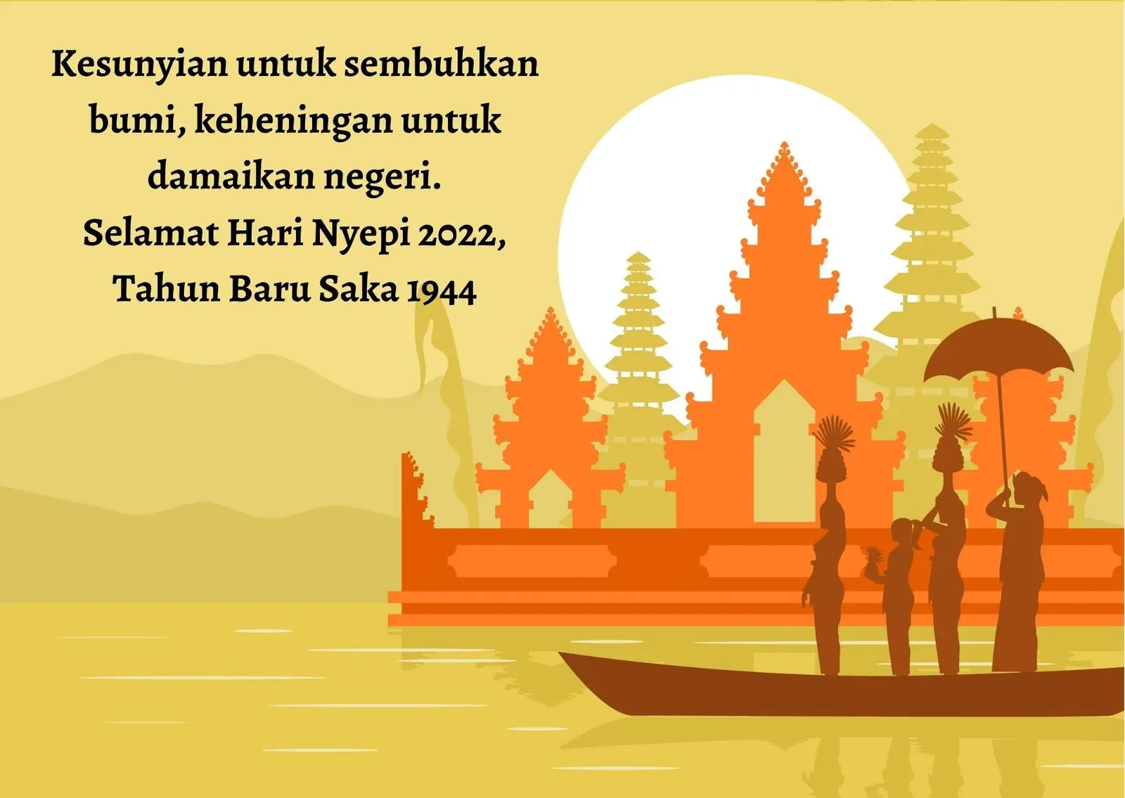 25 Ucapan Selamat Hari Raya Nyepi Lengkap dengan Gambar