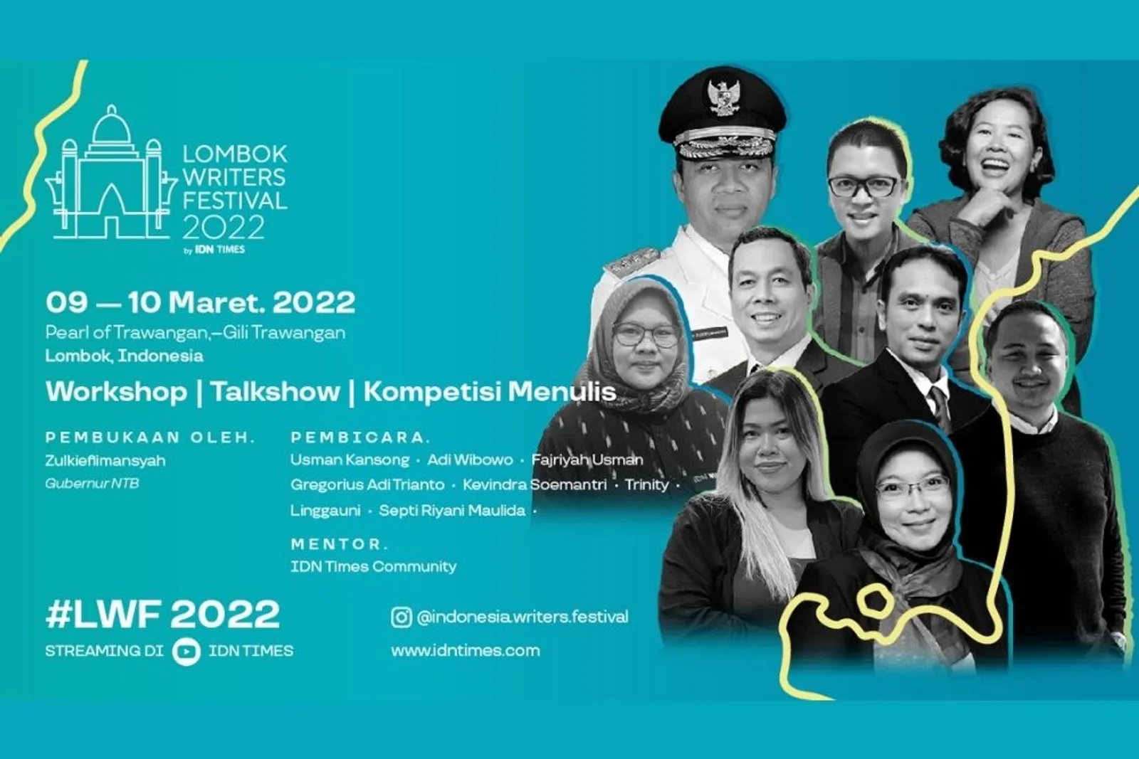 Lombok Writers Festival 2022 by IDN Times Hadir untuk Promosikan NTB