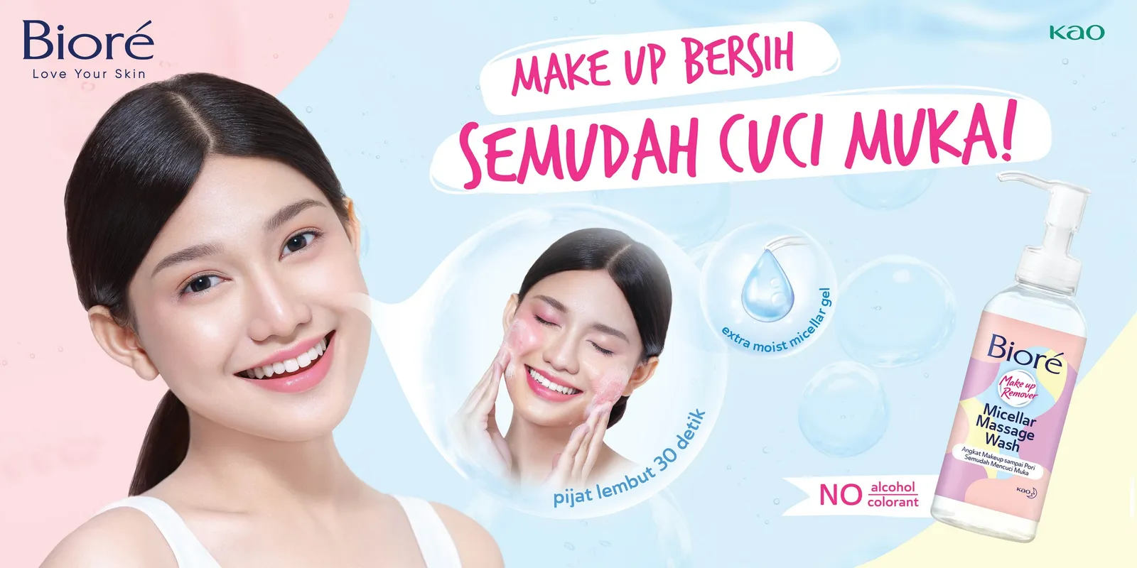 Angkat Makeup Semudah Cuci Muka! Review Biore Micellar Massage Wash 
