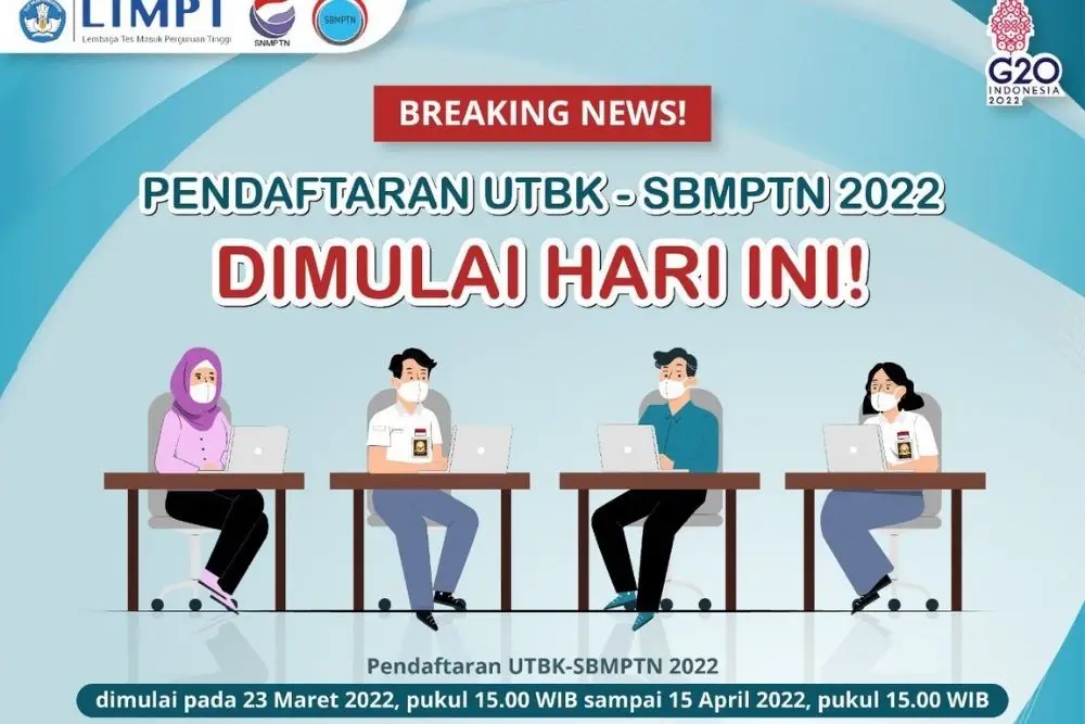 Resmi Dibuka, Ini Cara Daftar UTBK-SBMPTN 2022