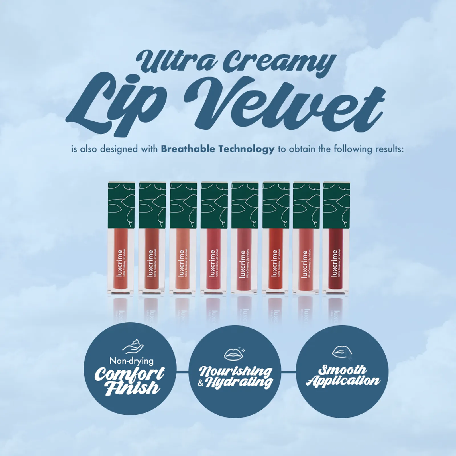 Ultra Creamy Lip Velvet, Produk Terbaru Luxcrime yang Nyaman di Bibir