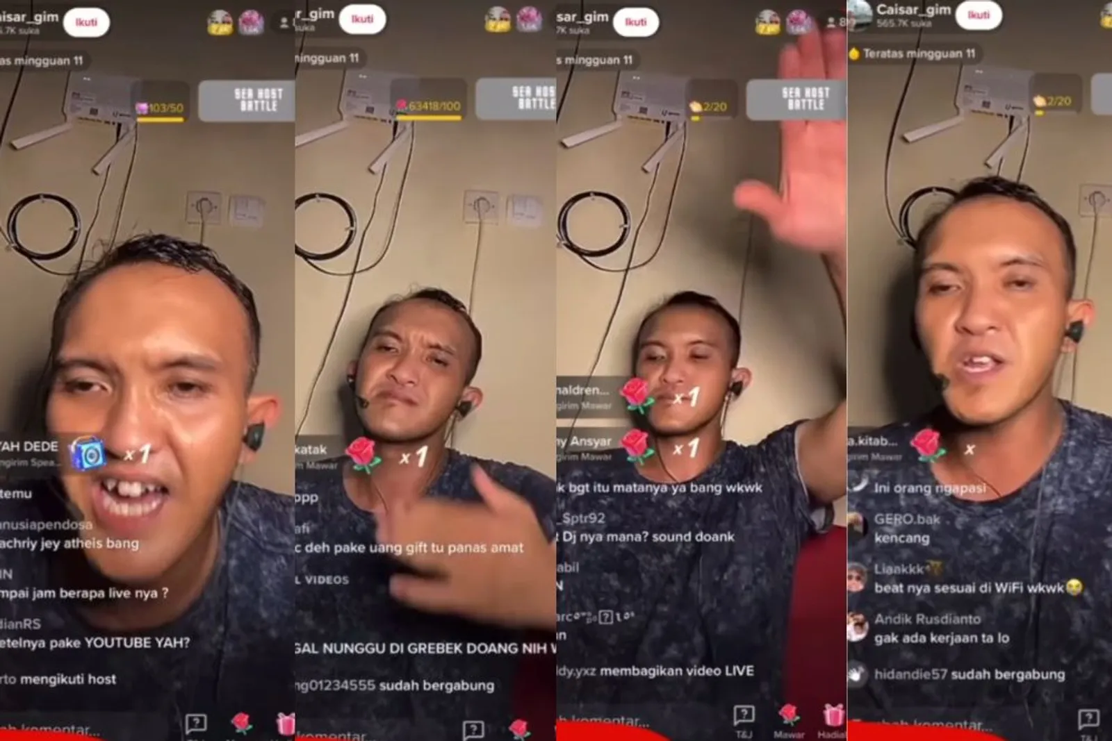 Profil Caisar ‘YKS’, dari Wara-Wiri TV Kini Streamer TikTok