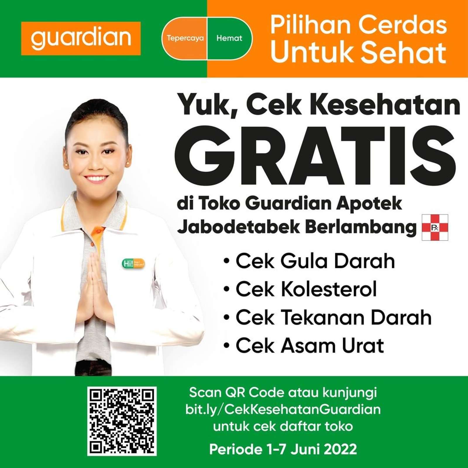 Guardian Dapat Penghargaan Lewat Cek Kesehatan Gratis Terbanyak