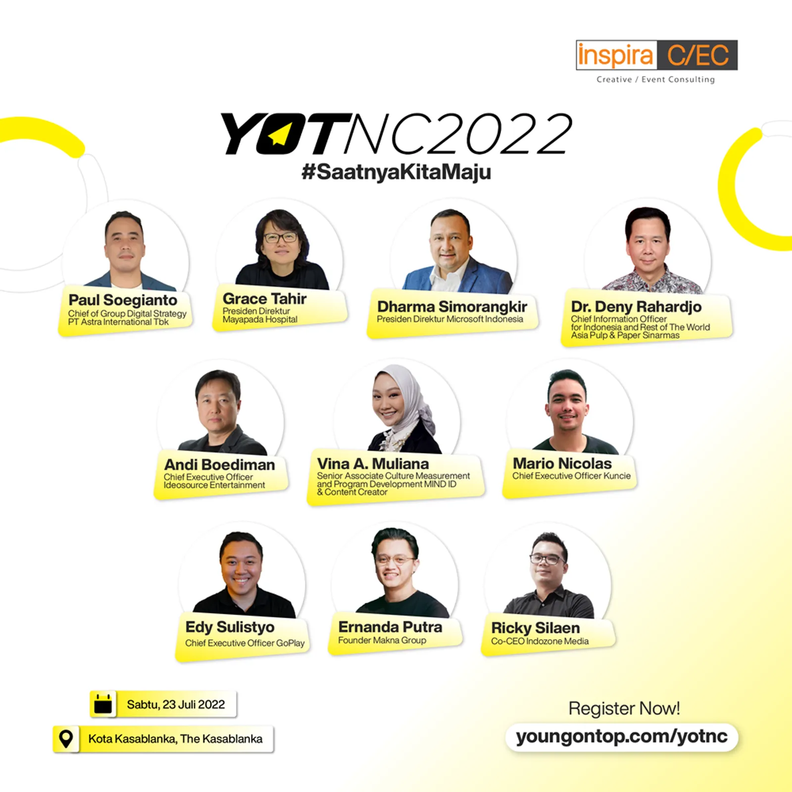 Young On Top National Conference 2022 Kembali Hadir Offline di Jakarta