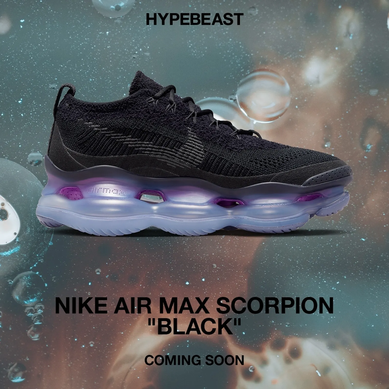 Detail Keren pada Nike Air Max Scorpion dalam Colorway 'Black'