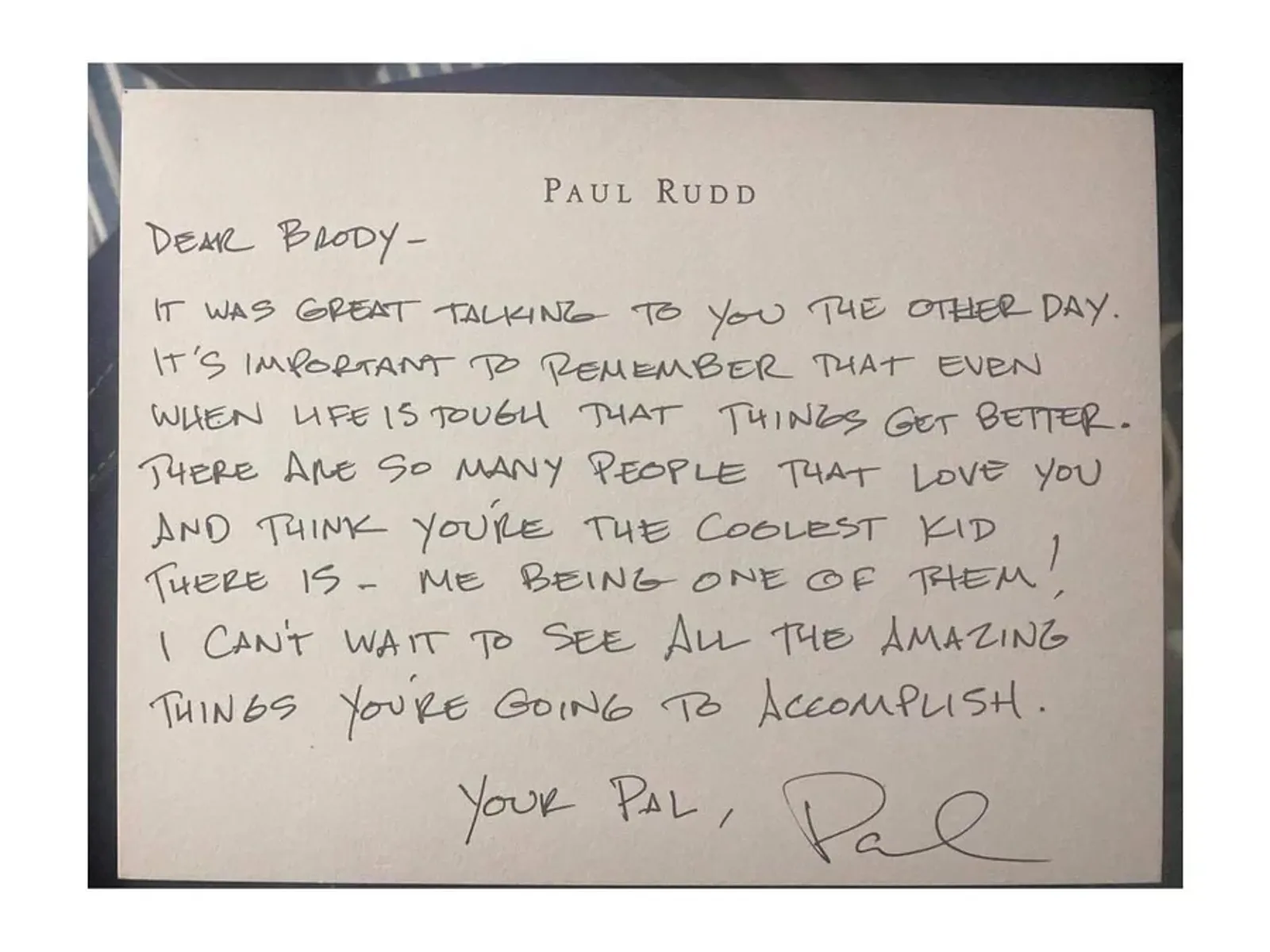 Mengharukan, Paul Rudd Menulis Surat untuk Siswa Korban Perundungan