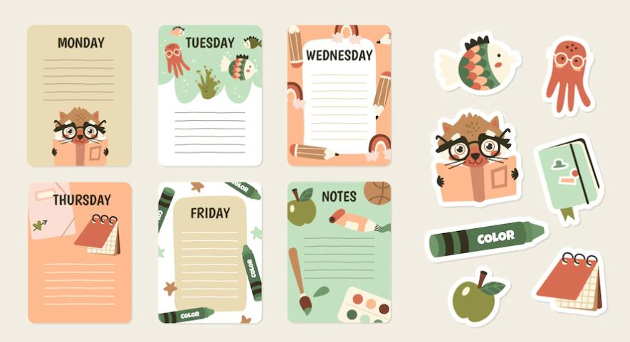 40 Template Jadwal Pelajaran Aesthetic, Bikin Semangat Belajar