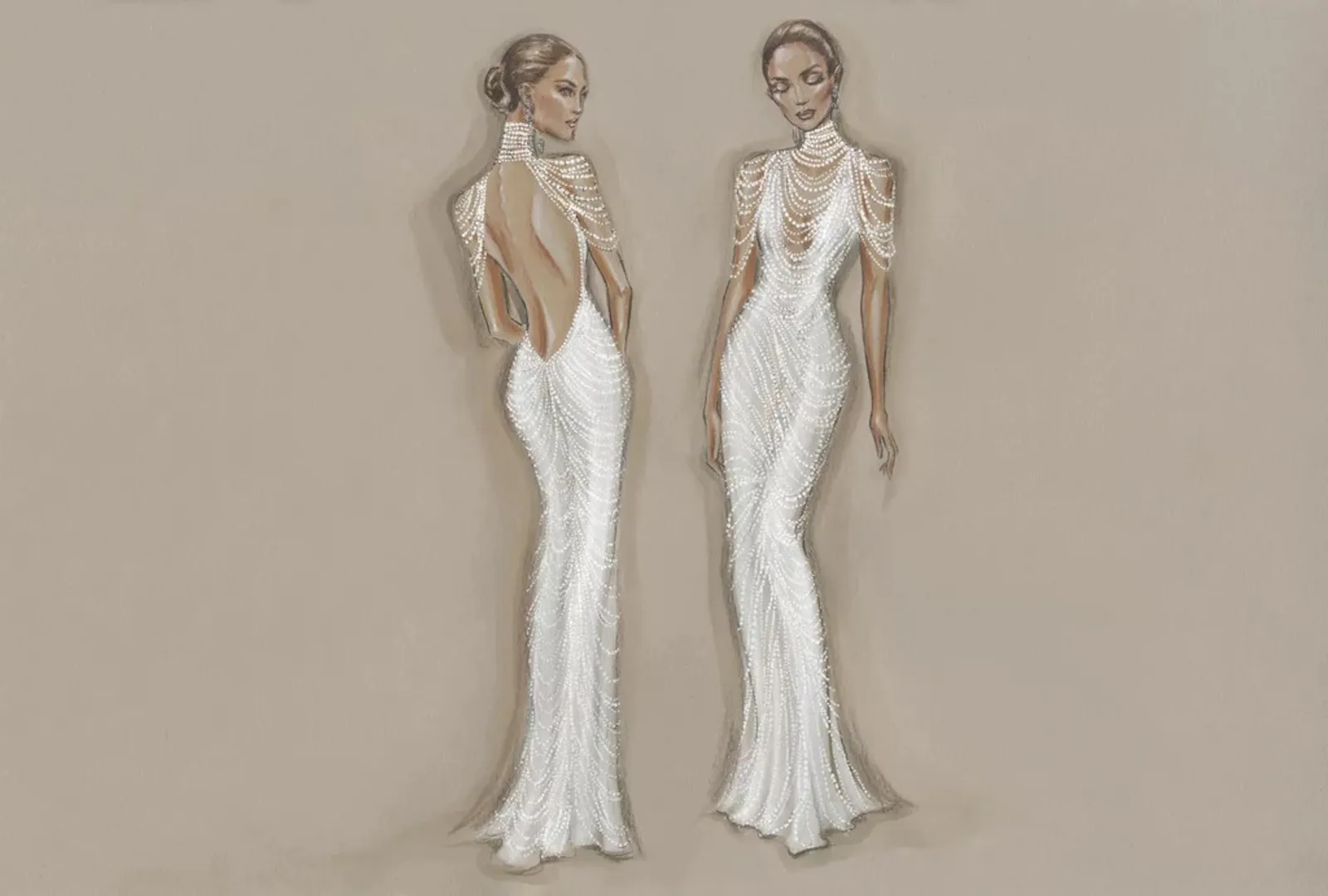 Detail 3 Gaun Pengantin Jennifer Lopez Rancangan Ralph Lauren