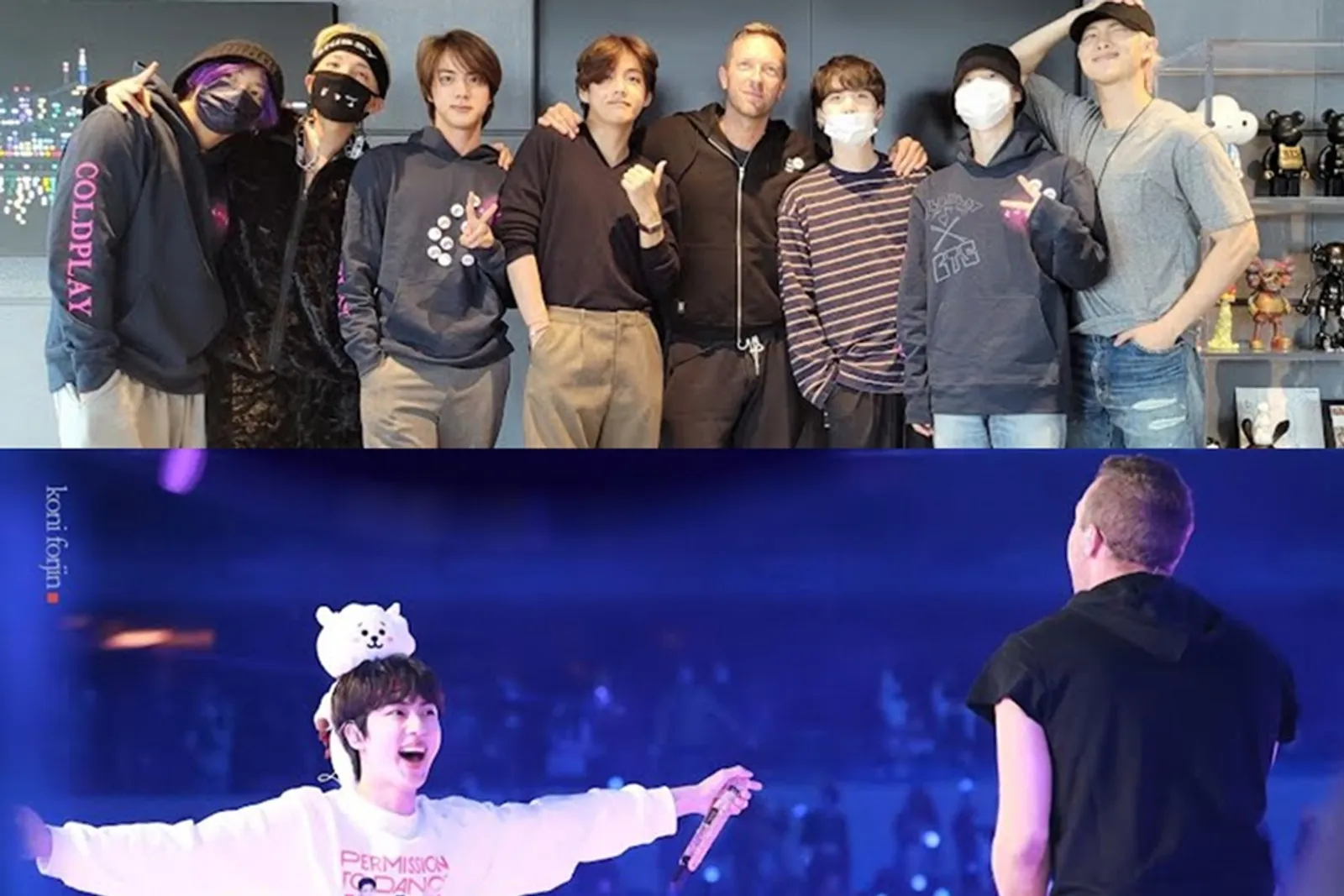 Epik! Jin 'BTS' Tampil Spesial di Konser Coldplay di Argentina