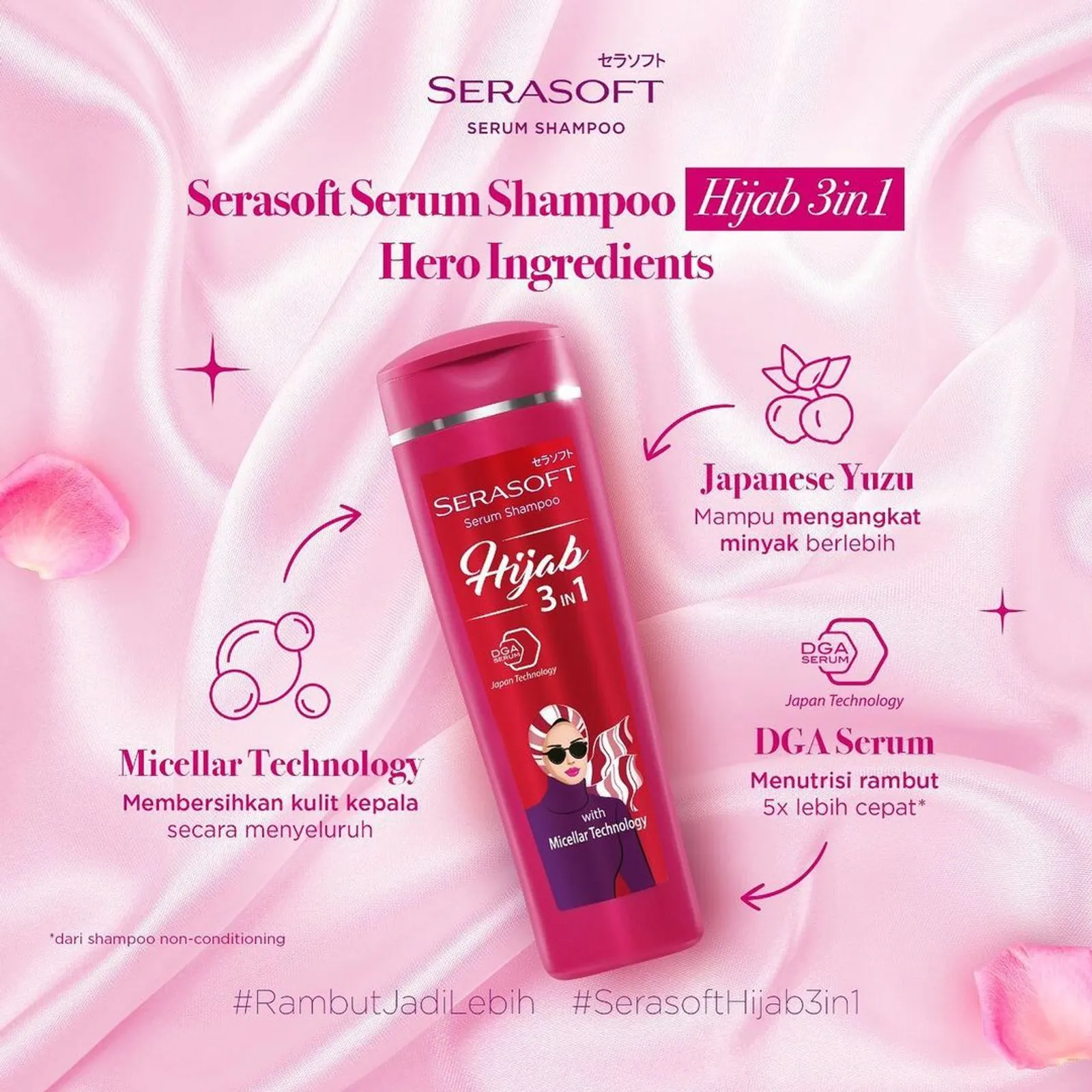 Review: Serasoft Serum Shampoo Hijab 3in1, Solusi untuk Rambut Lepek