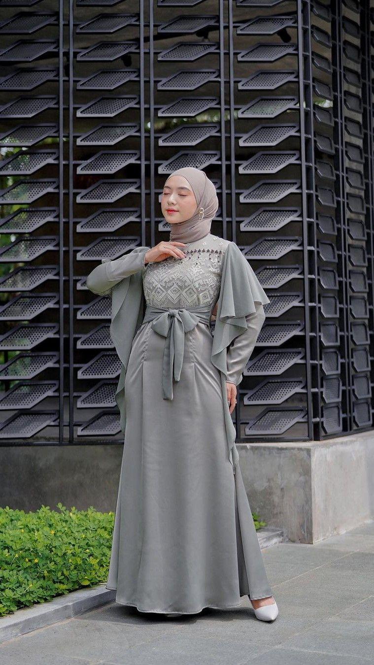 18 Model Gamis Brokat Terbaru untuk Remaja Kekinian