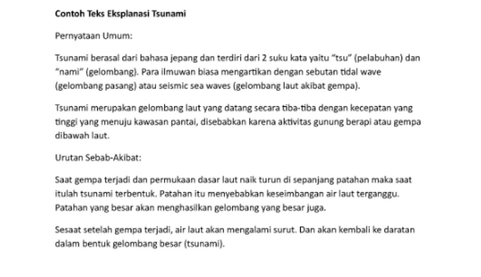 10 Contoh Teks Eksplanasi Singkat Beserta Strukturnya