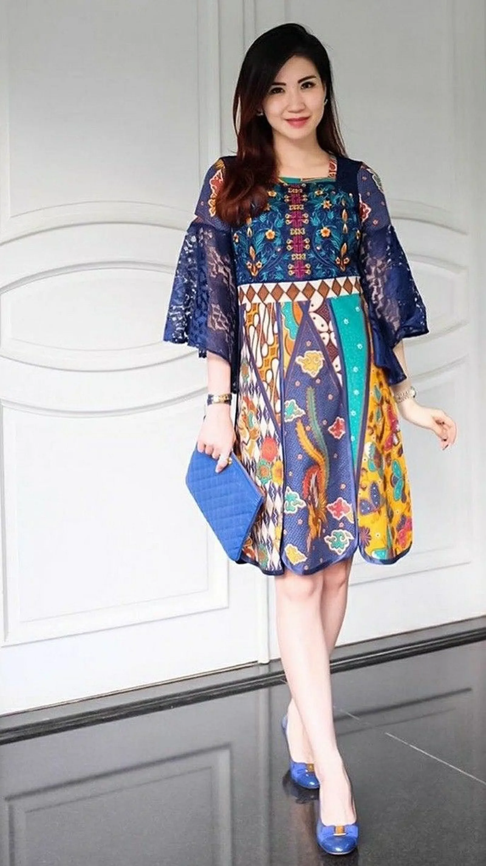 9 Model Dress Batik Selutut Terbaru yang Modern dan Kekinian