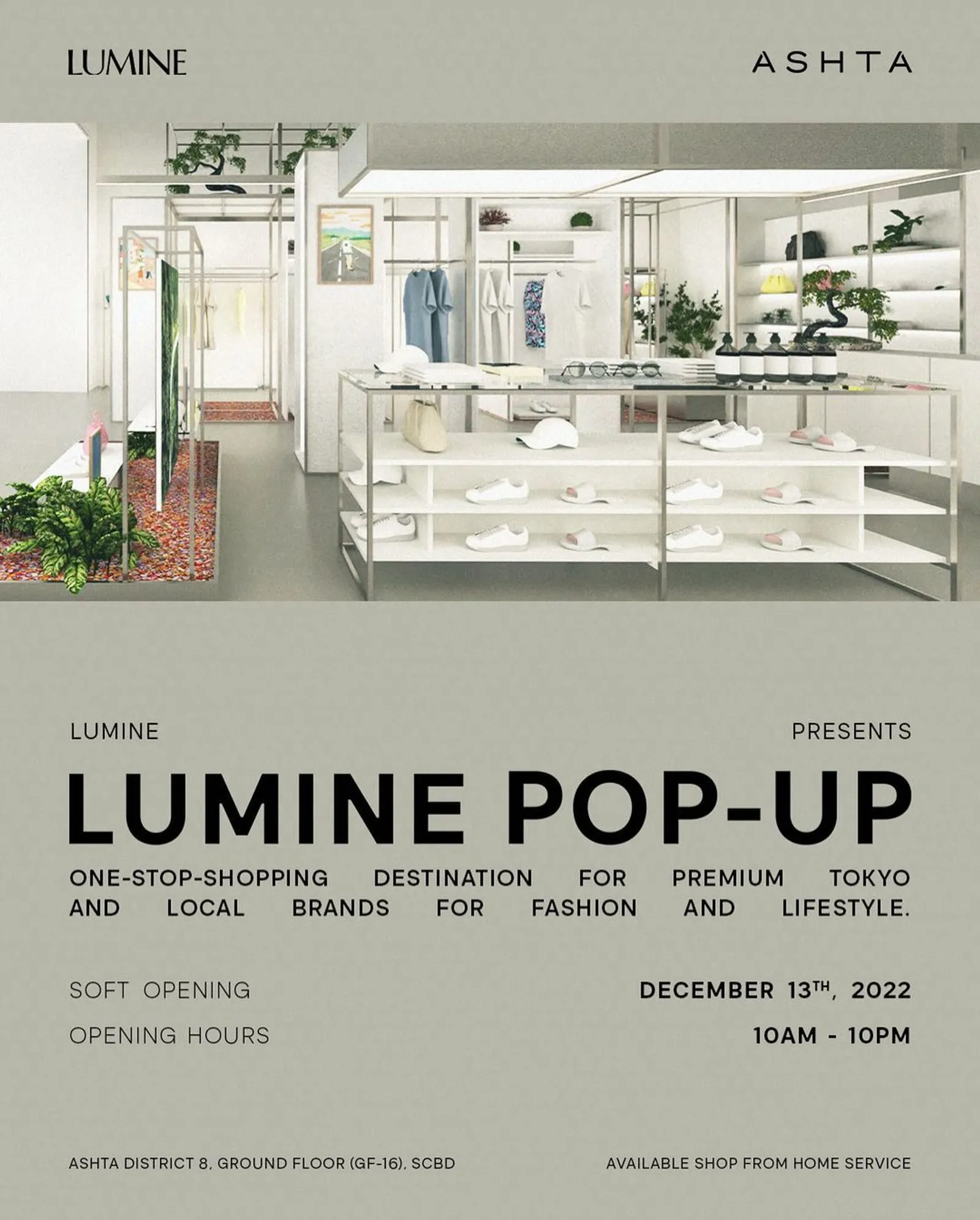 LUMINE Buka Pop Up Store yang Aesthetic di Ashta District 8