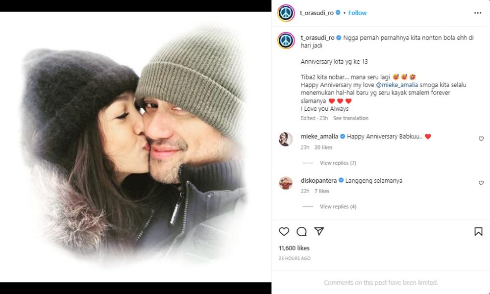 Saling Dukung, Ini 12 Potret Mesra Tora Sudiro dan Mieke Amalia
