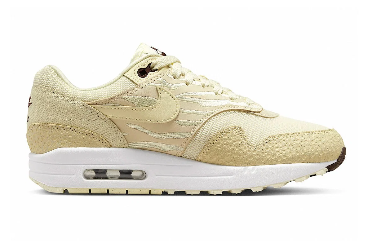 Detail Animal Print pada Sepatu Nike Air Max 1 '87 'Coconut Milk'