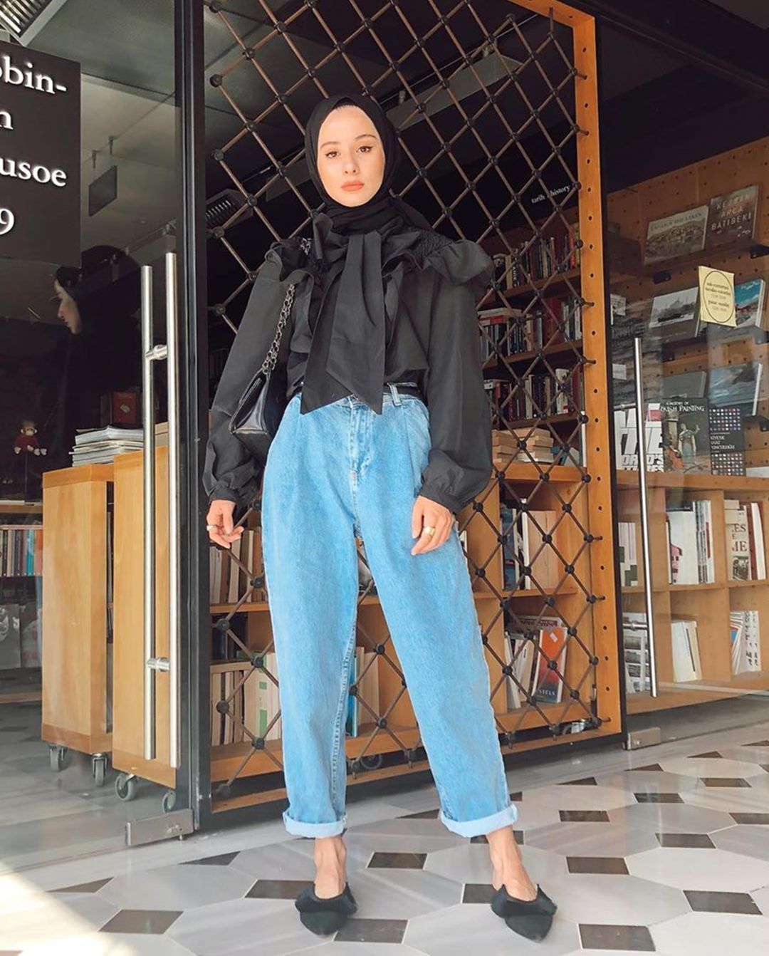 Ootd boyfriend outlet jeans hijab