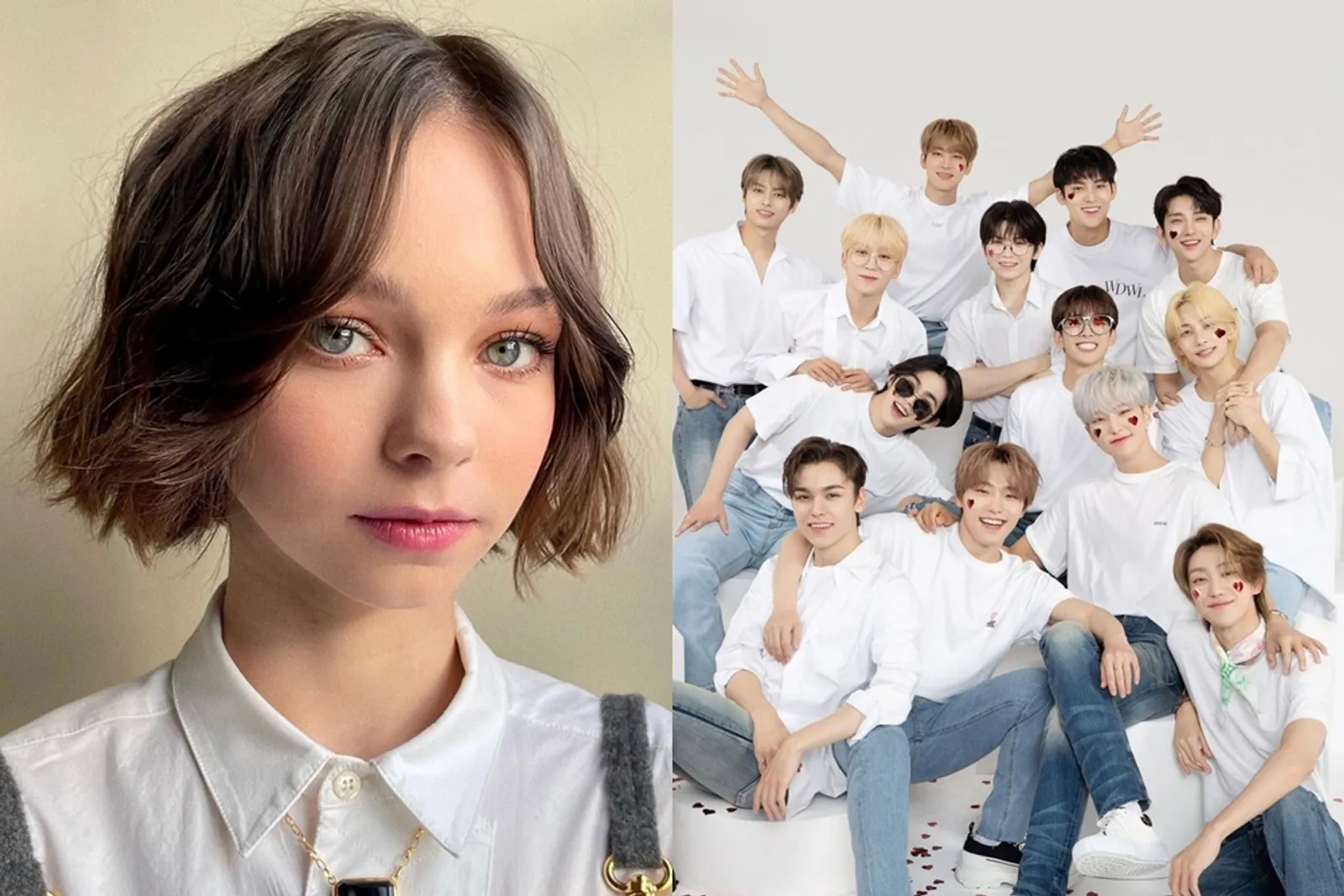 10 Interaksi Manis antara Seventeen dan Emma Myers, Buat Fans Iri!