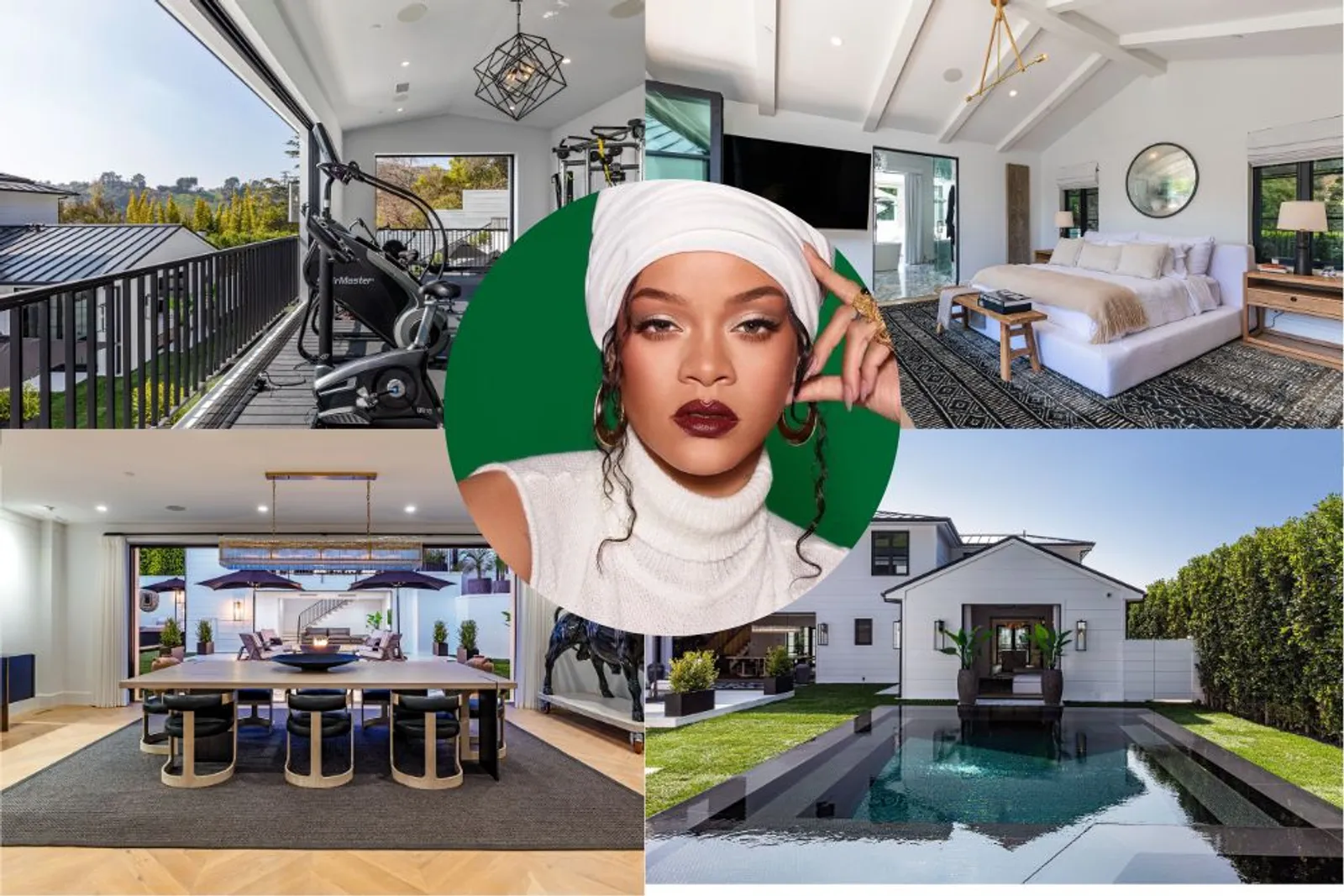 17 Potret Rumah Mewah Rihanna di Beverly Hills