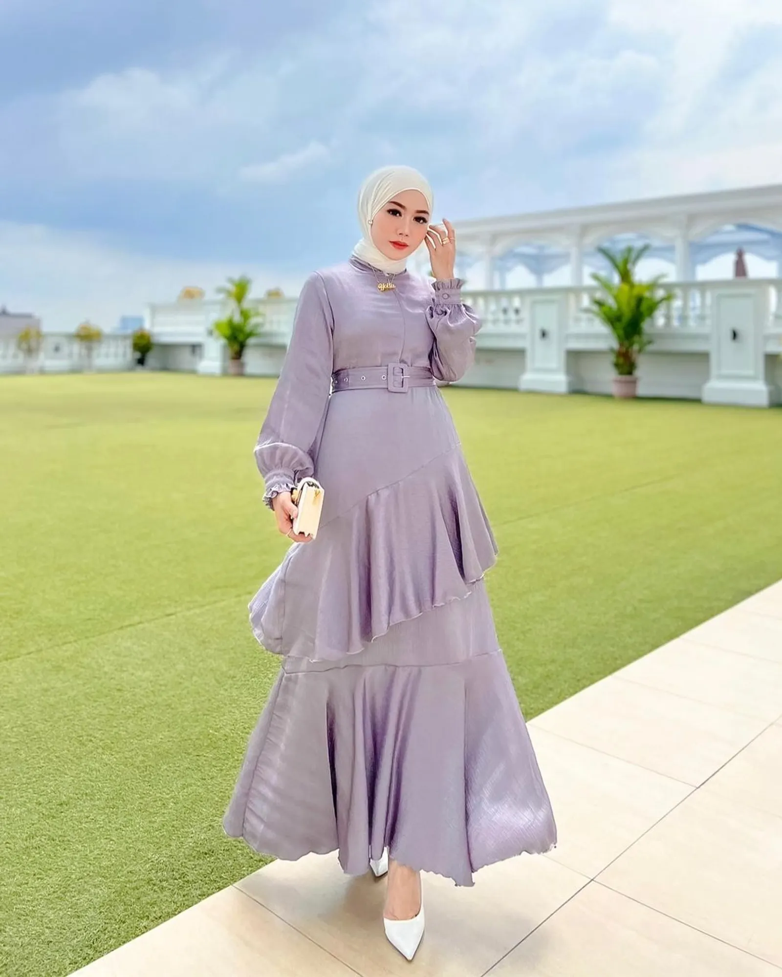 Ide Outfit Dress Pesta Hijab a La Disney Princess