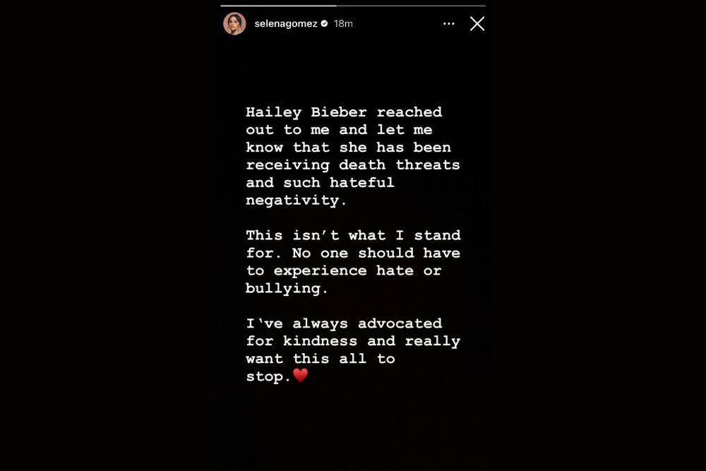 Hailey Bieber Curhat Di-bully, Ini Pesan Selena Gomez untuk Netizen