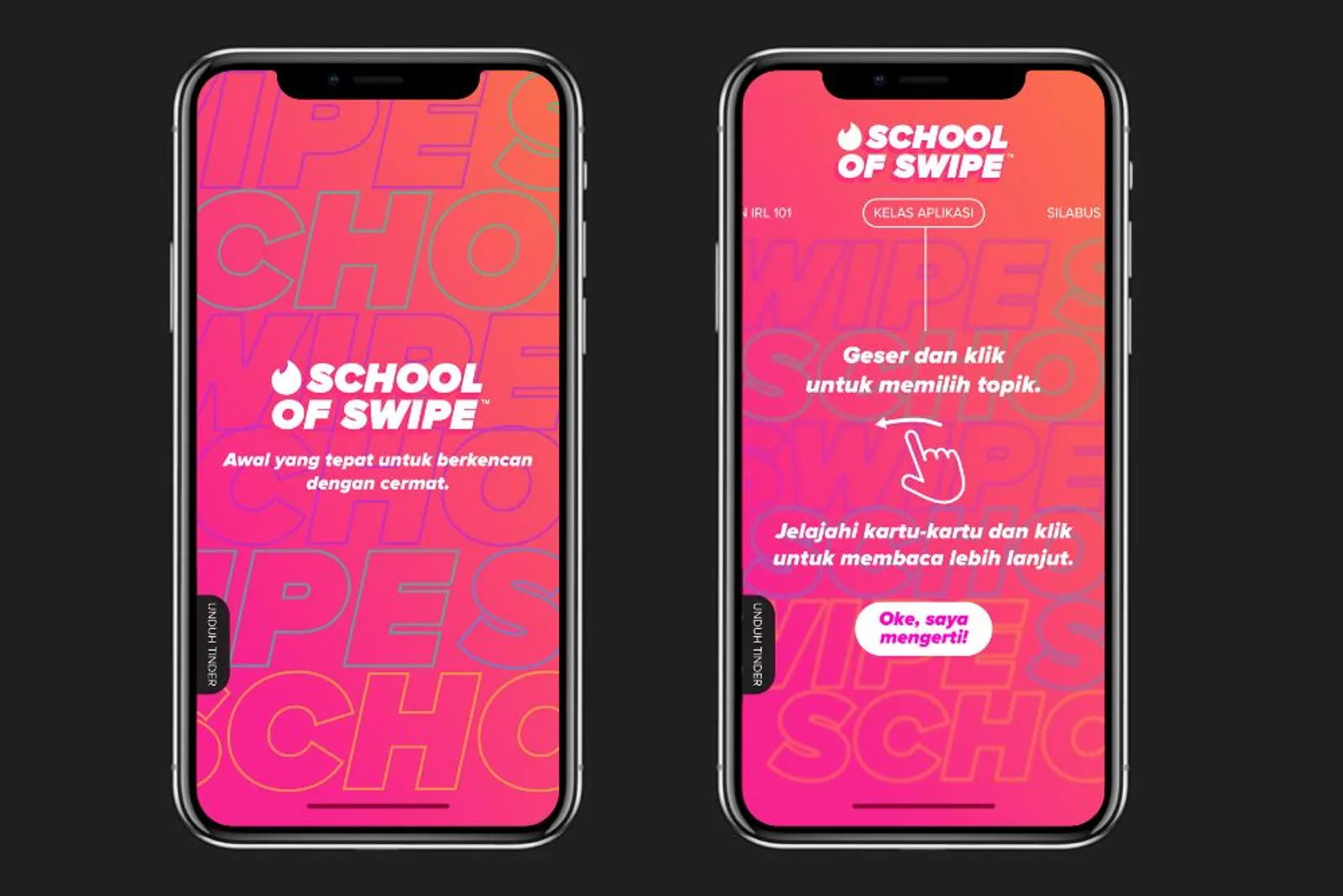Kursus Kilat Kencan Online, Tinder Meluncurkan 'School of Swipe'