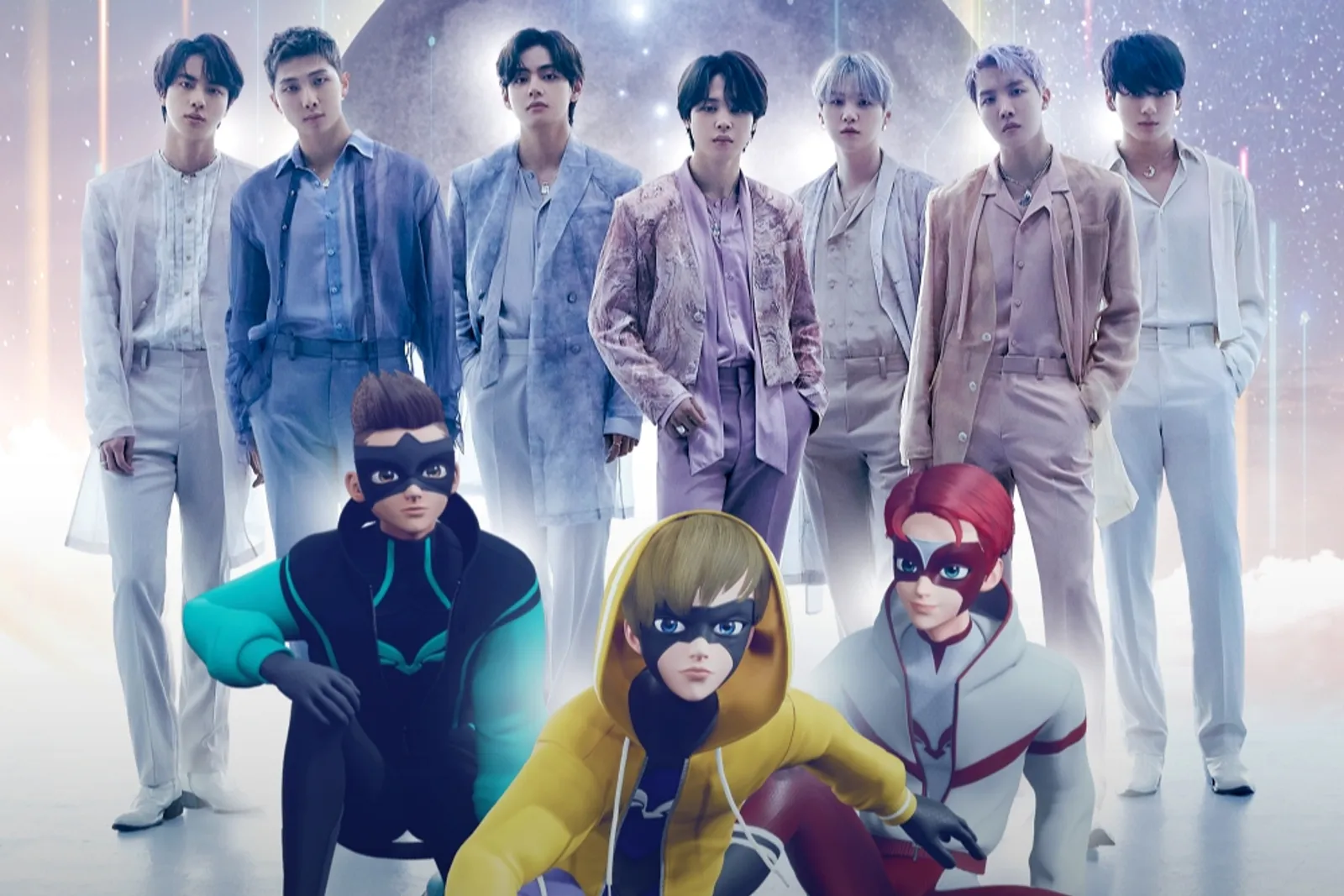 BTS Resmi Ikut Nyanyikan OST Animasi 3D Superhero 'Bastions'
