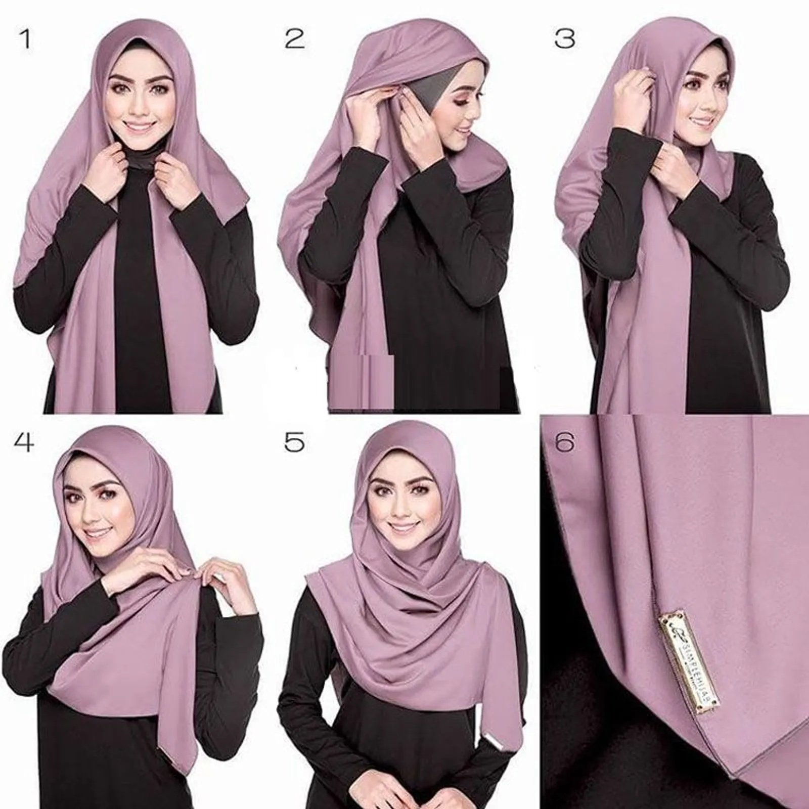 10 Tutorial Hijab Segi Empat Menutup Dada, Sopan dan Stylish