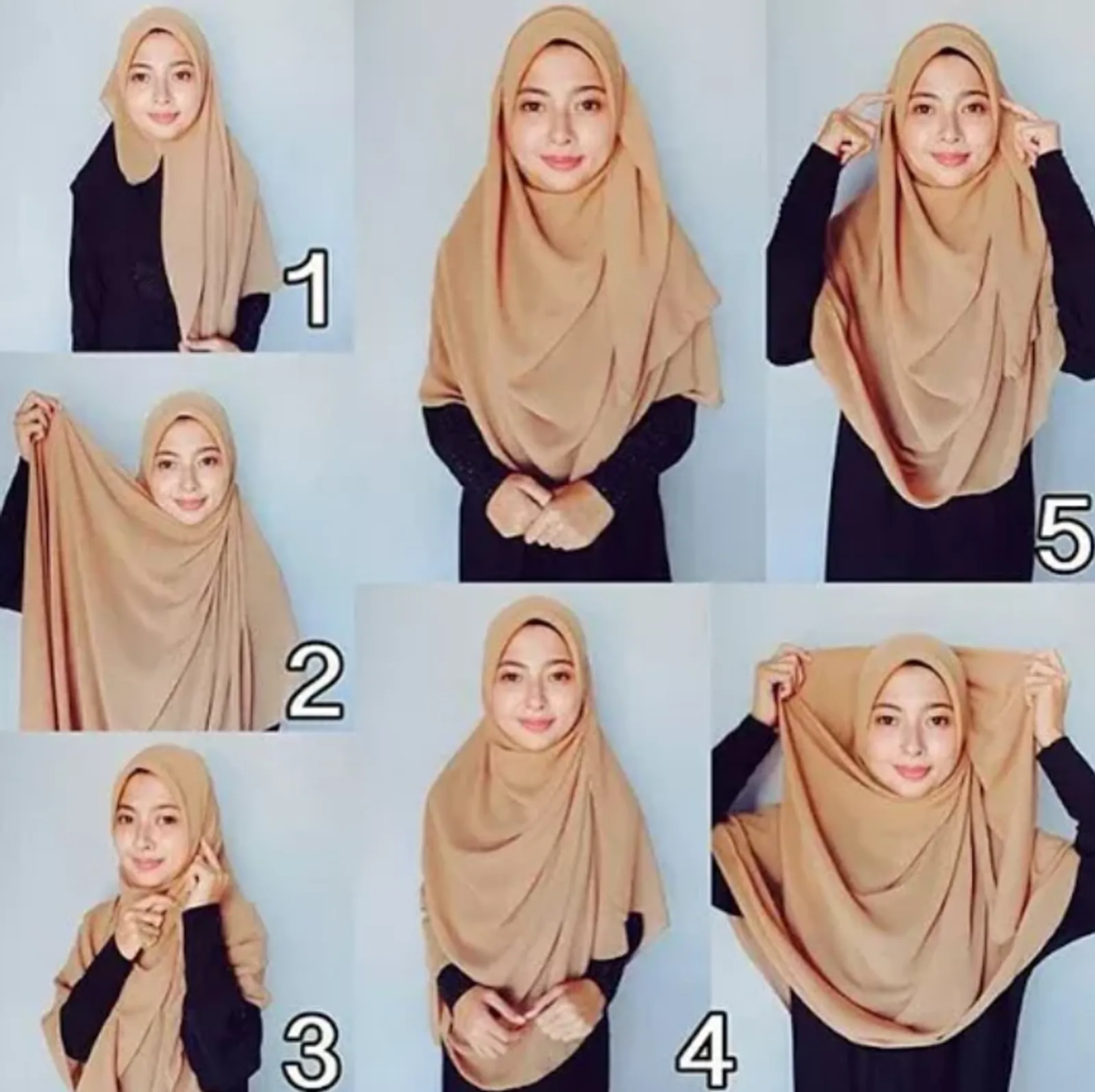 10 Tutorial Hijab Segi Empat Menutup Dada, Sopan dan Stylish