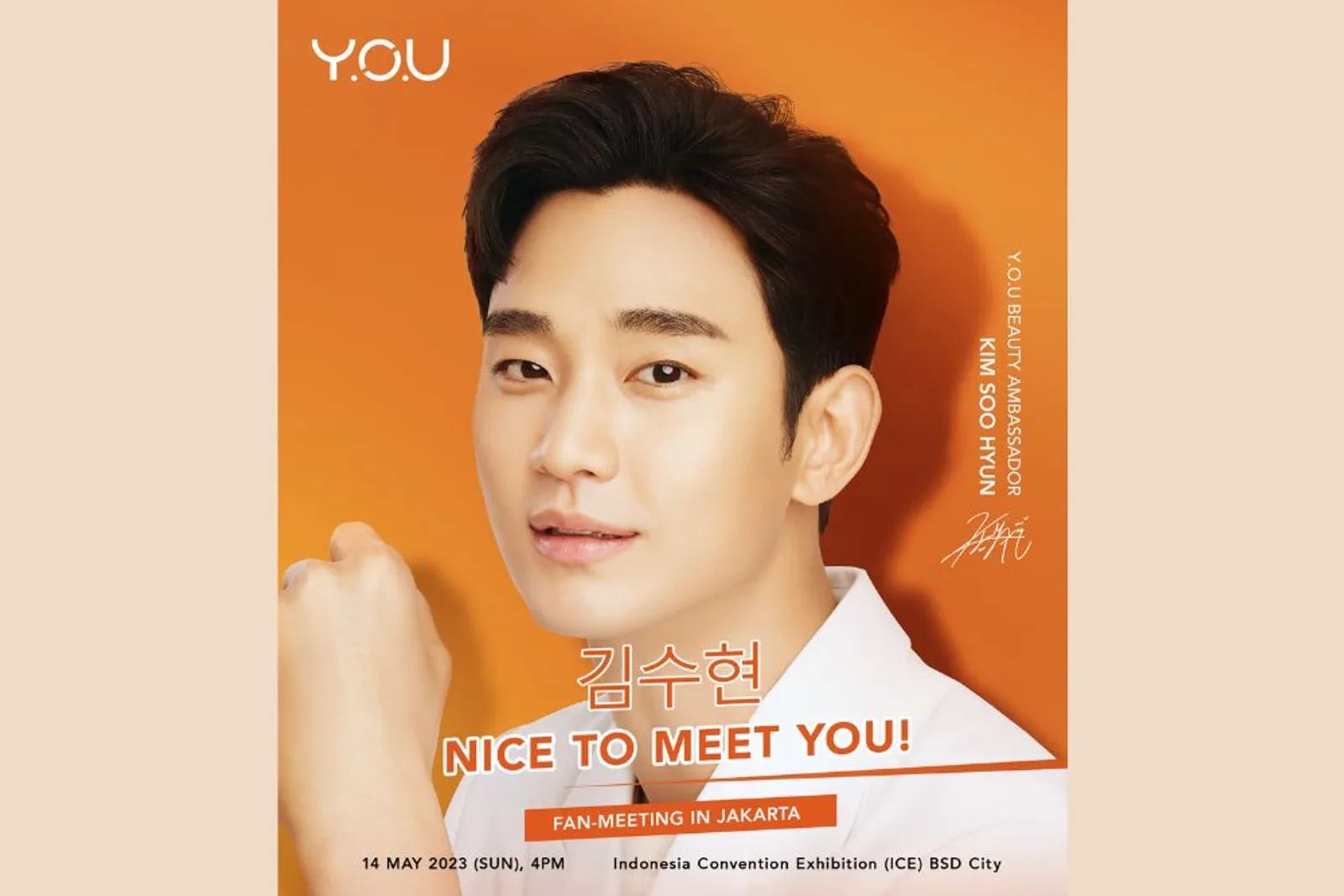 YOU Beauty Datangkan Kim Soo Hyun di Indonesia, Gelar Fan-Meeting! 