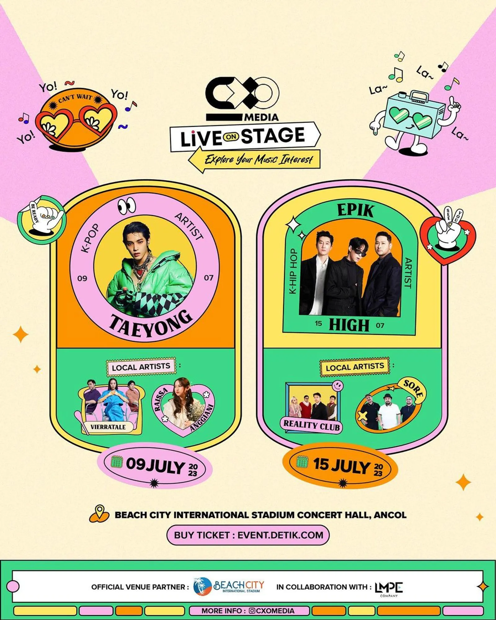 Cara War Tiket CXO Media Live on Stage buat Nonton Epik High & Taeyong