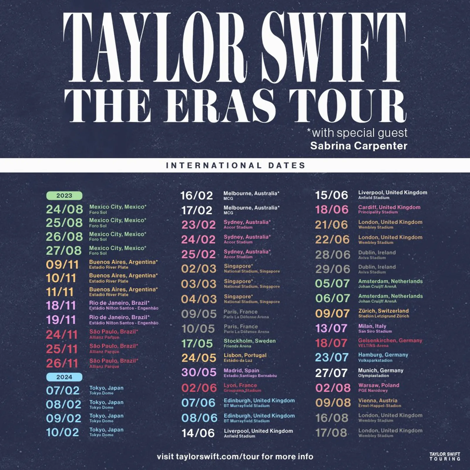 Ini Tanggal Penjualan Tiket Konser Taylor Swift di Singapura