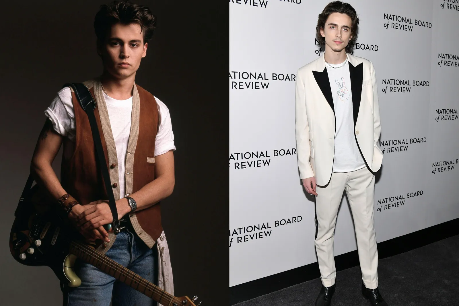 Adu Gaya Asli Johnny Depp Muda vs Timothée Chalamet 