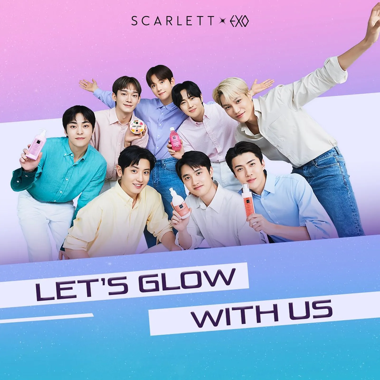 Disambut Meriah, Scarlett Gandeng EXO Sebagai New Glow Ambassador