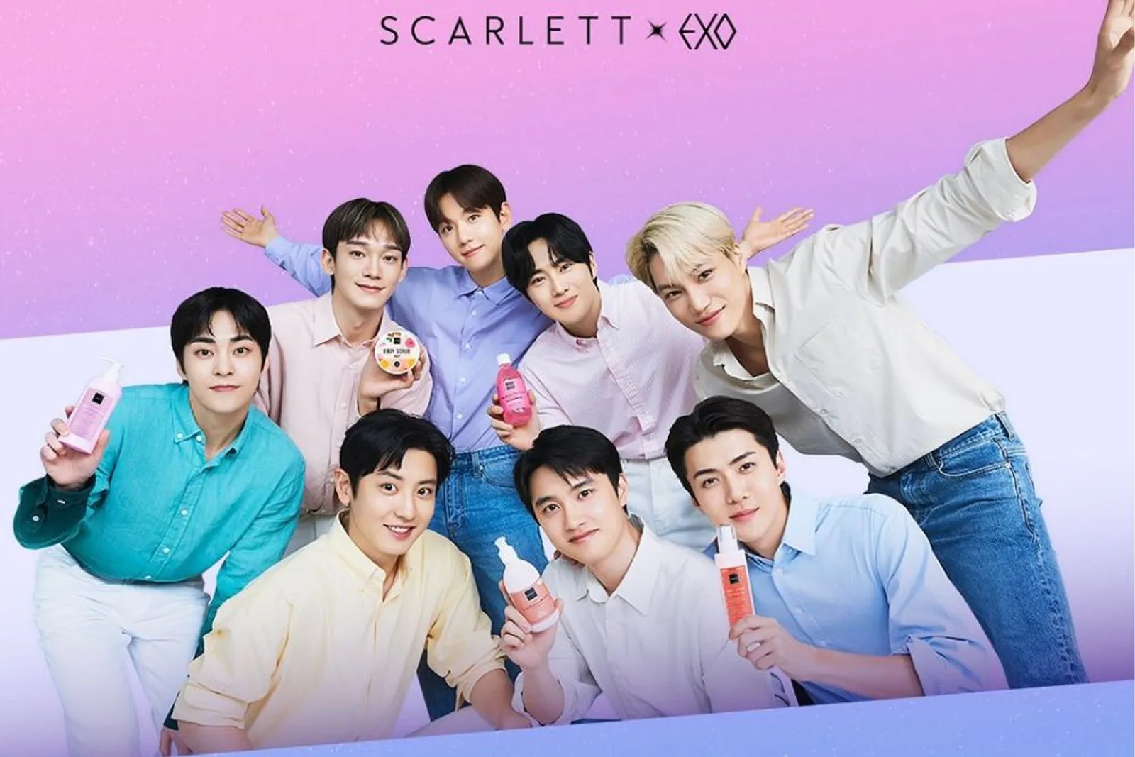 Disambut Meriah, Scarlett Gandeng EXO Sebagai New Glow Ambassador