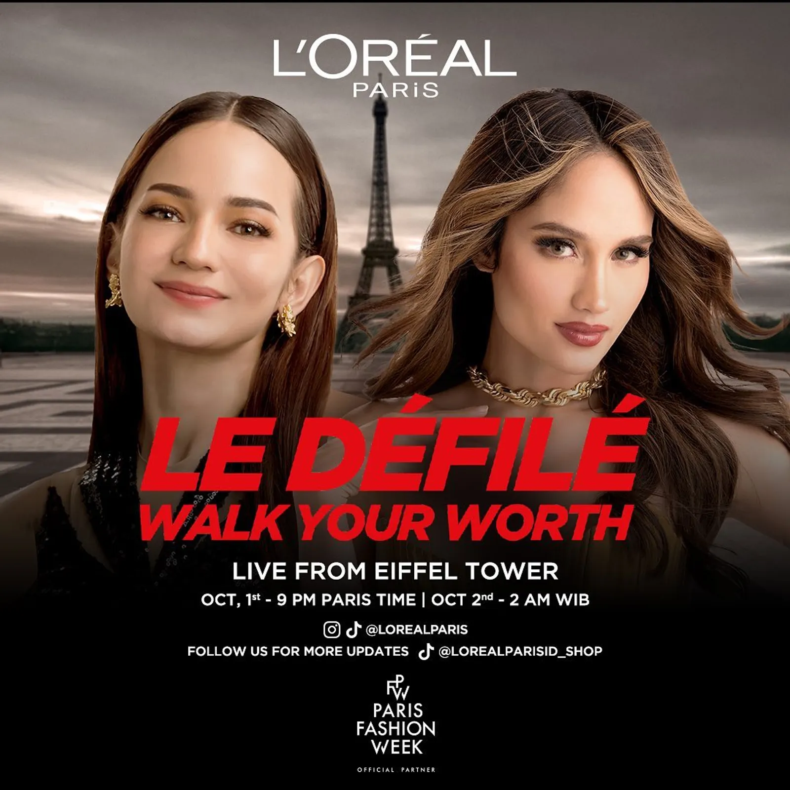 Cinta Laura Kiehl & Enzy Storia di L'Oréal Paris Le Défilé PFW '23