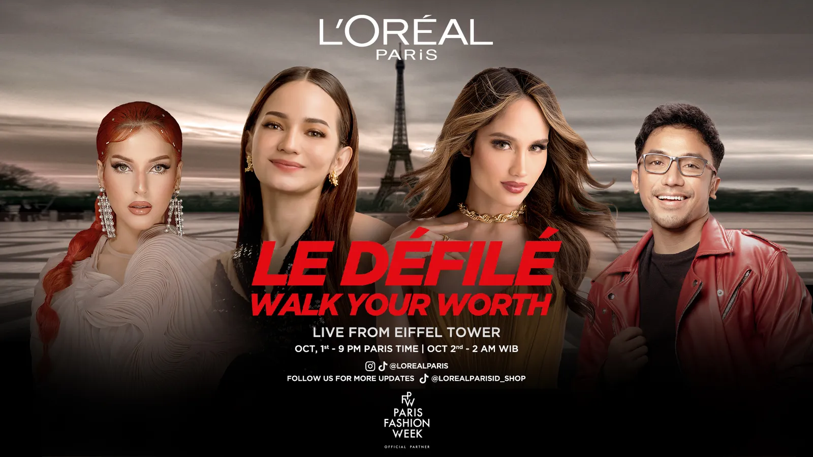 Cinta Laura Kiehl & Enzy Storia di L'Oréal Paris Le Défilé PFW '23
