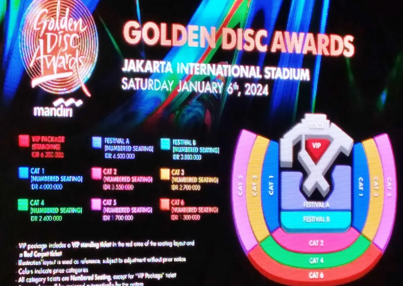 Bocoran Harga Tiket Golden Disc Awards 2024, VIP Dijual Terbatas