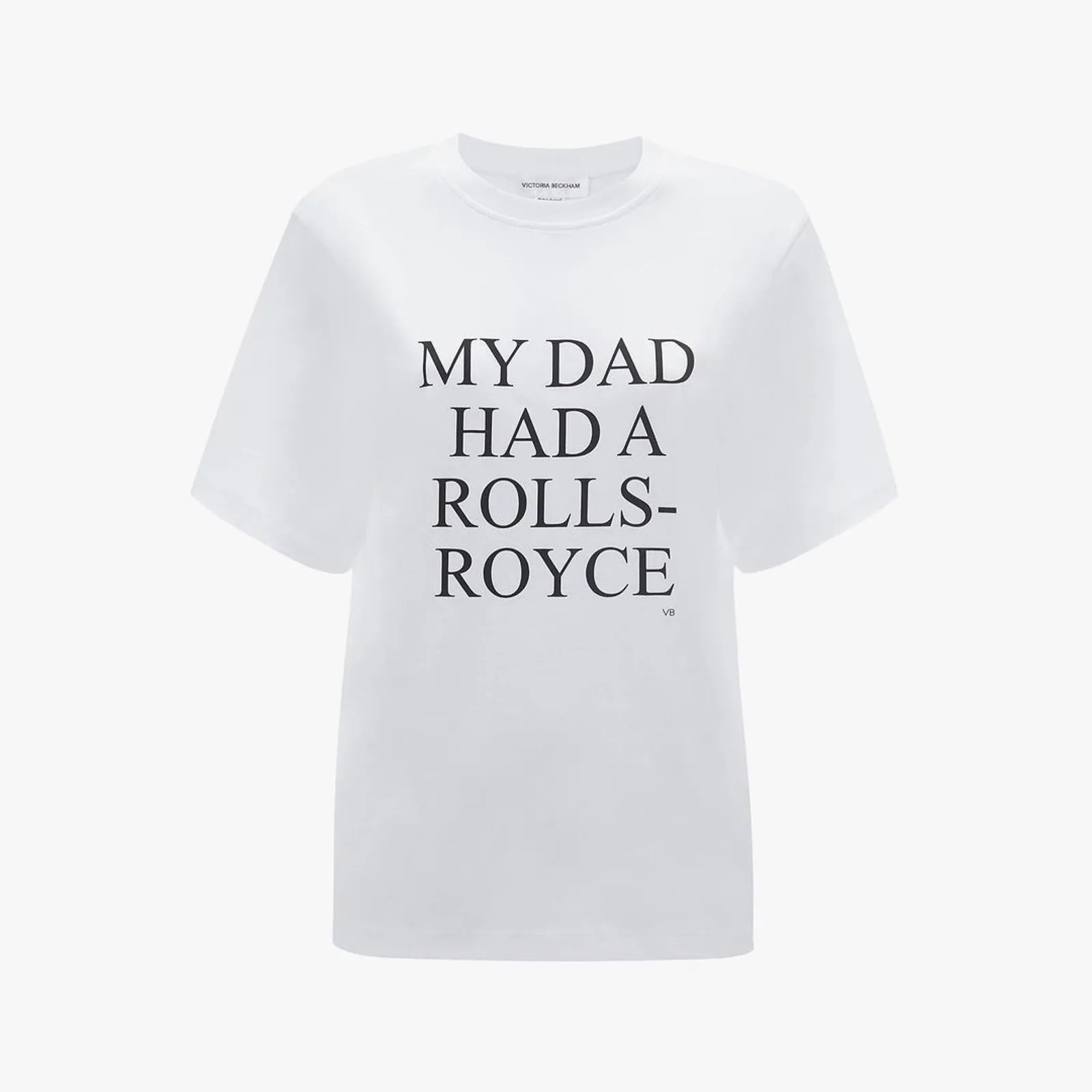 Victoria Beckham Rilis T-Shirt Viral ‘My Dad Had A Rolls-Royce’