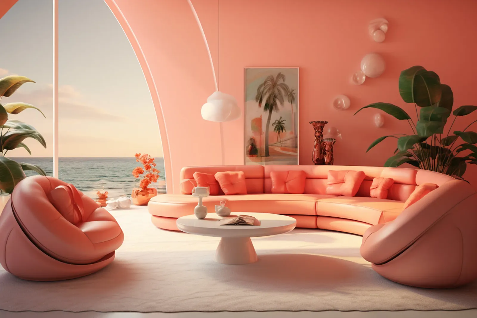 10 Rekomendasi Desain Ruangan dengan Color Pantone 2024 Peach Fuzz