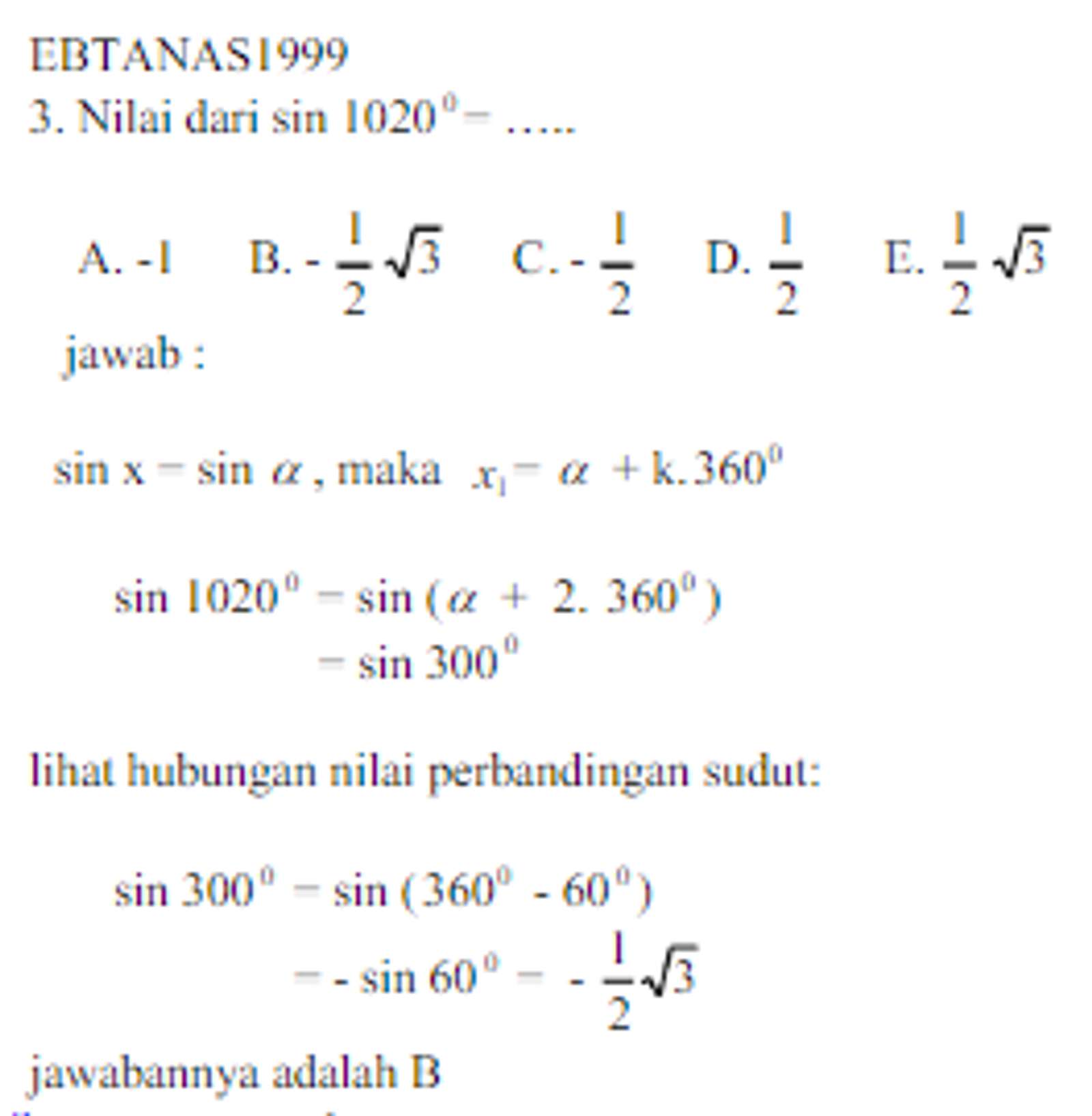 10 Contoh Soal Trigonometri dan Pembahasan Lengkapnya