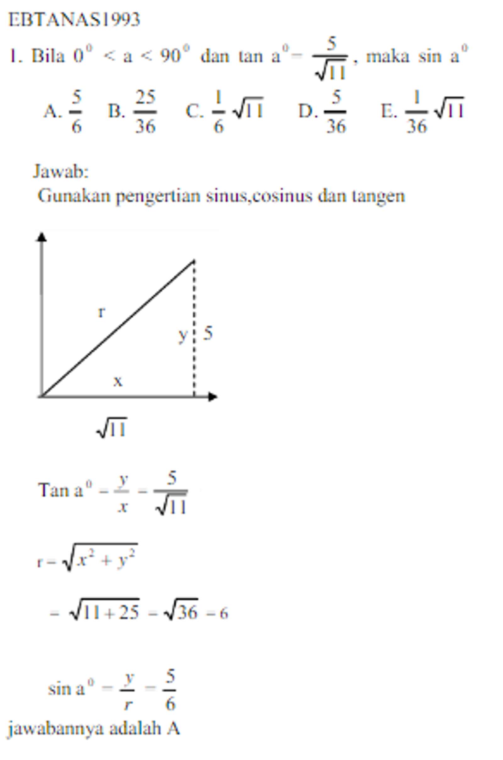 10 Contoh Soal Trigonometri dan Pembahasan Lengkapnya