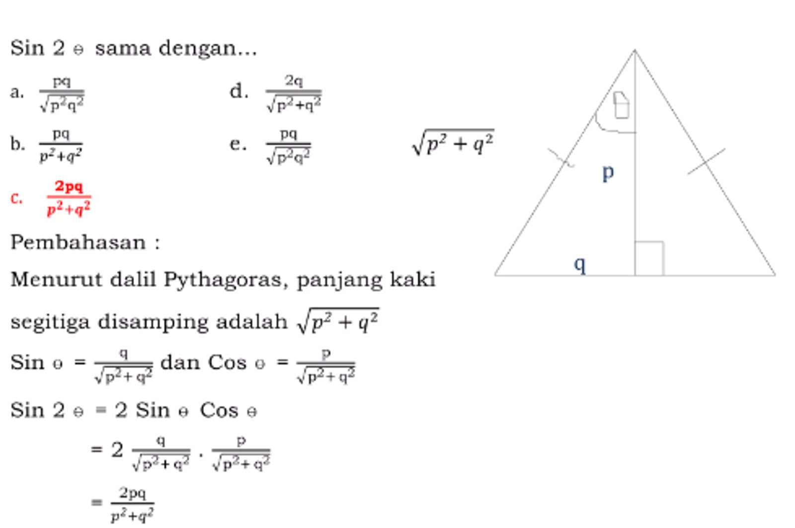 10 Contoh Soal Trigonometri dan Pembahasan Lengkapnya