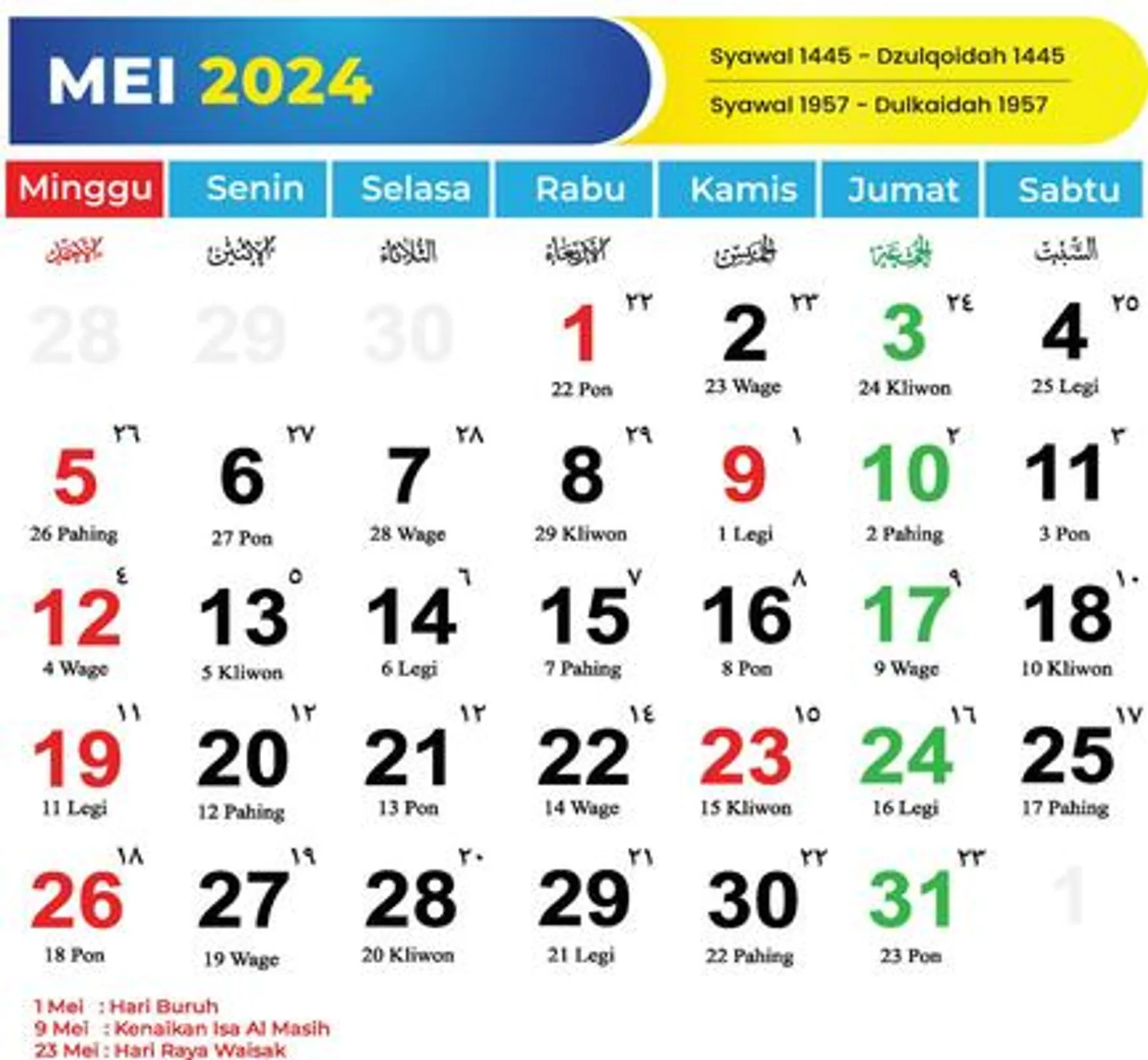 Kalender Jawa 2024 Lengkap dengan Weton dan Pasaran, Cermati!