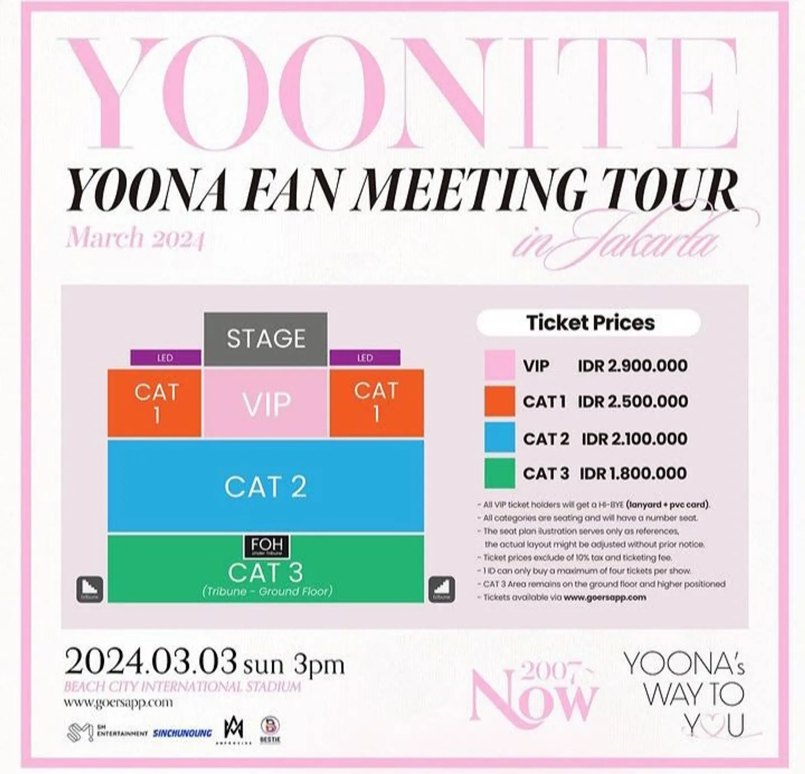 Perubahan Jadwal dan Harga Tiket 'YOONA Fan Meeting TOUR: YOONITE'