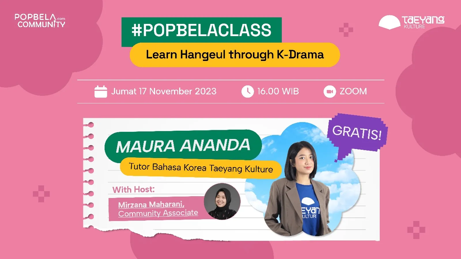 Belajar Hangeul melalui K-Drama di #PopbelaClass